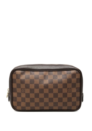 Louis Vuitton Pre-Owned 1998 Damier Ebene Trousse Toilette 25 clutch bag - Brown