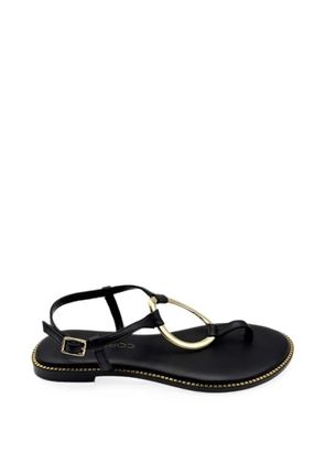 SPAZIO CORRIDONI 1 buckle-fastening metal-ring flat sandals - Black