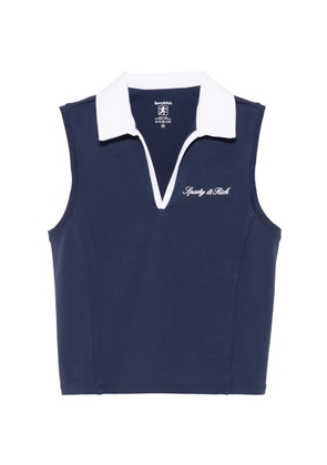 Sporty & Rich Signature Logo sleeveless performance top - Blue