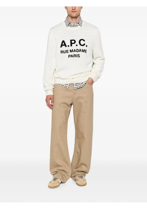A.P.C. Maurice logo-embroidered sweater - Neutrals