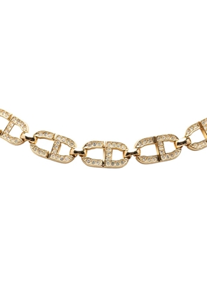 Christian Dior Pre-Owned 20th Century Gold Plated Strass CD Logo Choker Necklace costume necklace