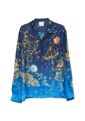 Casablanca constellation-print long-sleeve shirt - Blue