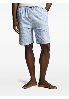 Polo Ralph Lauren check-pattern drawstring pajama shorts - Blue