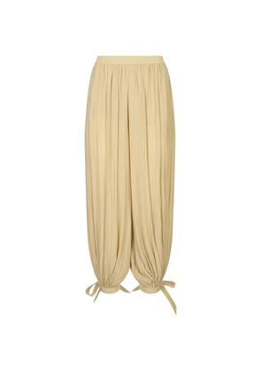 Chloé pleated tie-fastening tapered trousers - Neutrals