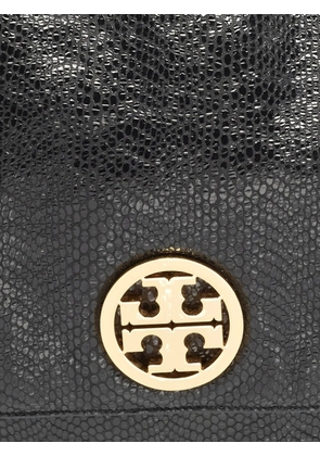 Tory Burch snake-embossed leather shoulder bag - Black