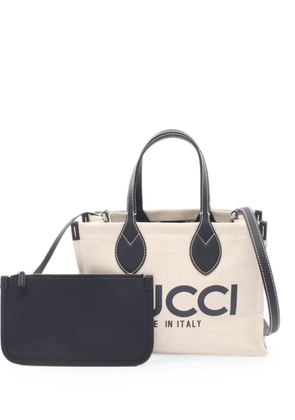 Gucci Pre-Owned 2010s mini Print two-way handbag - White