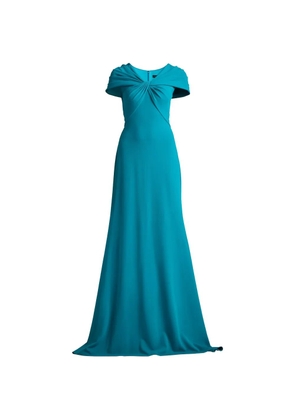 Tadashi Shoji twist-detail off-shoulder maxi dress - Blue