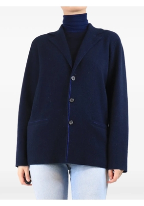 Guest In Residence notched-lapel button-front cardigan - Blue