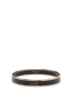 Hermès Pre-Owned 20th Century Narrow Caleche Enamel Bracelet 65 costume bracelet - Black