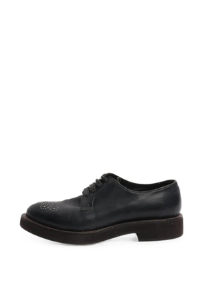 Brunello Cucinelli Vintage rhinestone-embellished leather derby shoes - Black