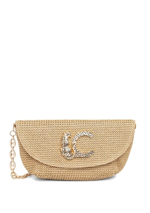 Lola Casademunt woven logo-plaque crossbody bag - Neutrals