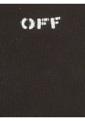 Off-White Pre-Owned logo-print racer-back tank top - Black