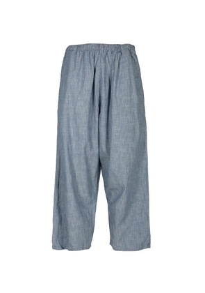 MONOSTEREO striped elasticated-waistband trousers - Blue