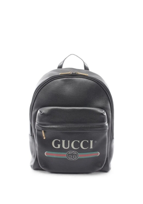 Gucci Pre-Owned 2010s logo-print backpack - Black