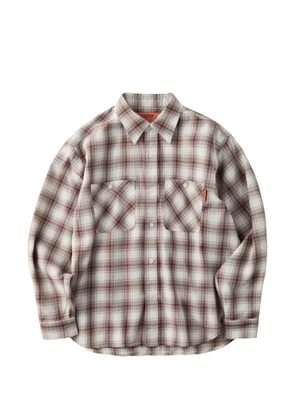 UNIVERSAL OVERALL ombre-check long-sleeve shirt - Neutrals