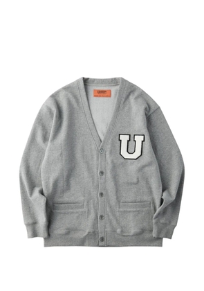 UNIVERSAL OVERALL logo-patch cardigan - Grey