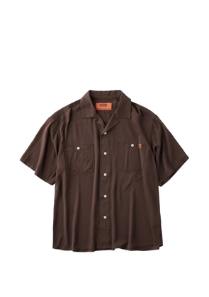 UNIVERSAL OVERALL open-collar short-sleeve shirt - Brown
