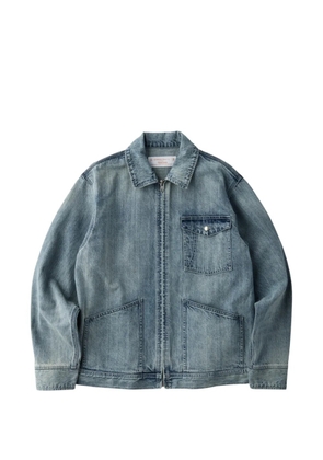 UNIVERSAL OVERALL zip-up denim jacket - Blue