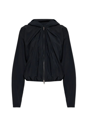 Alexander Wang draped zip-up hoodie - Black
