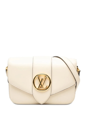 Louis Vuitton Pre-Owned 2021-2026 Calfskin LV Pont 9 Soft MM crossbody bag - White