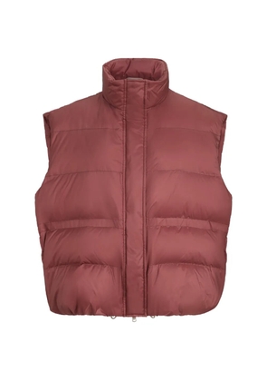 Brunello Cucinelli water-resistant matte-nylon down jacket with Monili - Red