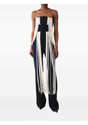 Galvan London tassel-detailing strapless jumpsuit - Blue