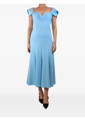 Roland Mouret cap-sleeved midi dress - Blue