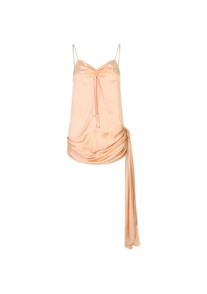 Chloé ruched draped sleeveless blouse - Orange