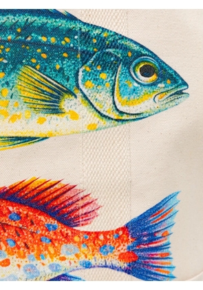 Melt fish-print tote bag - Neutrals