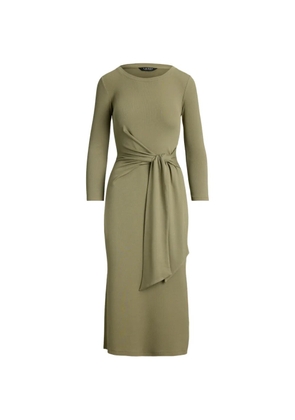 Lauren Ralph Lauren belted Georgette surplice midi dress - Green
