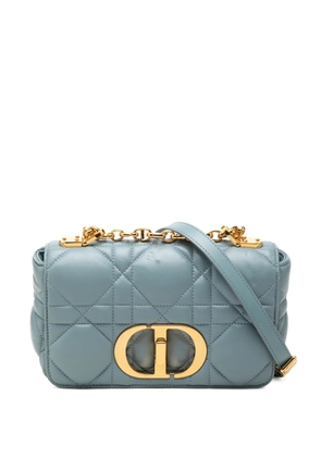 Christian Dior Pre-Owned 2022 Small Lambskin Macrocannage Caro crossbody bag - Blue