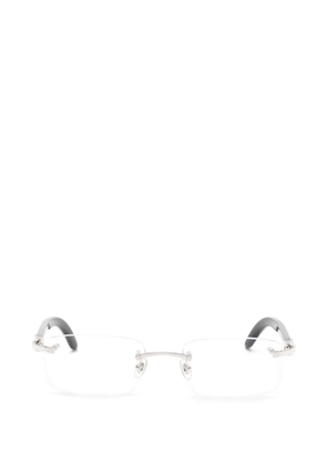 Cartier Eyewear C Décor rectangle-frame glasses - White