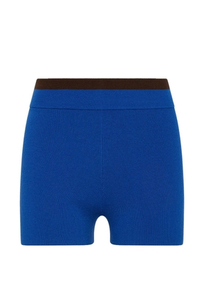 The Upside Montage Speechless ribbed-knit shorts - Blue