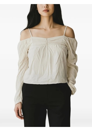 JW Anderson off-shoulder ruched blouse - Neutrals