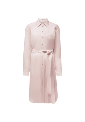 Another Tomorrow pleat back midi shirt dress - Pink