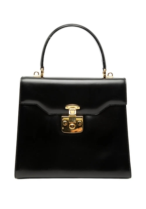 Gucci Pre-Owned 20th Century Smooth Calfskin Lady Lock satchel - Black