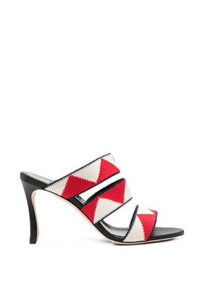 Manolo Blahnik Capro woven-strap sandals - Red