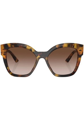 Prada Eyewear tortoiseshell-effect cat-eye sunglasses - Green
