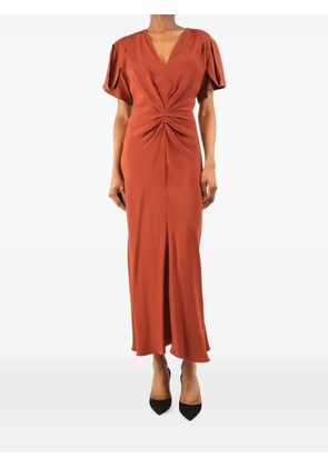 Victoria Beckham twist-front midi dress - Red