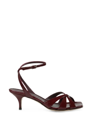 GUGLIELMO ROTTA patent-leather crossover-strap sandals - Red