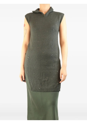 Brunello Cucinelli Vintage sequin-embellished sleeveless top - Green