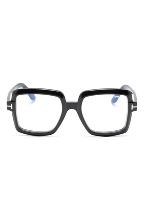 TOM FORD Eyewear logo-engraved square-frame glasses - Black