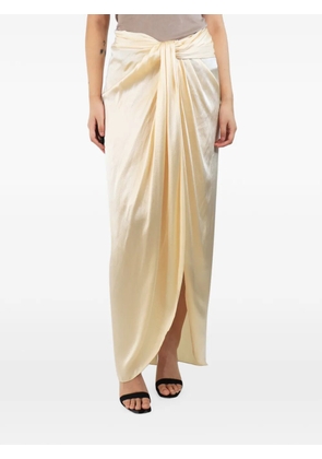Johanna Ortiz knot-front maxi skirt - Neutrals