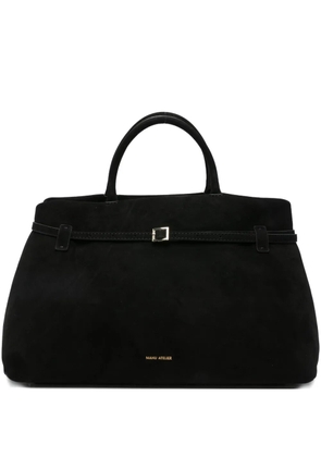 Manu Atelier Le Cambon 35 suede tote bag - Black
