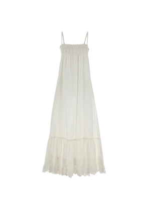 Saint Laurent lace trim maxi dress - Neutrals