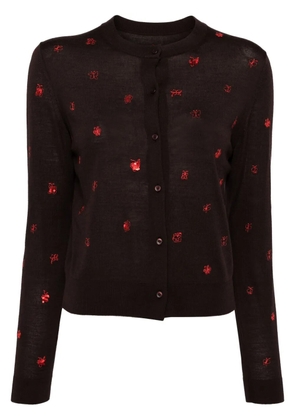 JNBY sequined butterfly-embroidered cardigan