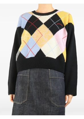 GANNI crew-neck sweater - Black