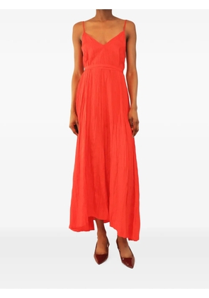 JOSEPH crinkled-finish silk asymmetric dress - Red