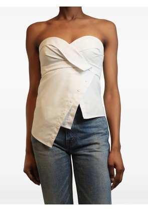 RTA strapless asymmetric bustier top - White