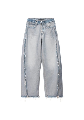 Alexander Wang frayed-edge wide-leg jeans - Blue